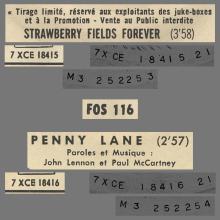 FRANCE THE BEATLES JUKE-BOX 45 - C - 1967 02 17 - FOS 116 - STRAWBERRY FIELDS FOREVER ⁄ PENNY LANE  - pic 1