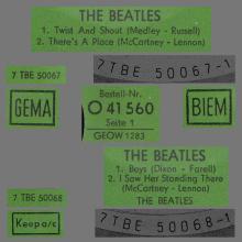 GERMANY 1963 06 OO - THE BEATLES - SLEEVE 2 - LABEL 1 - O 41 560 - GEOW 1283 - pic 4