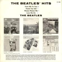 GERMANY 1963 10 OO - THE BEATLES HITS - SLEEVE 1 - ELECTROLA 7 LINES - O 41 598 - GEOW 1286 - pic 2