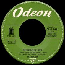 GERMANY 1963 10 OO - THE BEATLES HITS - SLEEVE 1 - ELECTROLA 7 LINES - O 41 598 - GEOW 1286 - pic 5