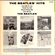 GERMANY 1963 10 OO - THE BEATLES HITS - SLEEVE 2 - ELECTROLA 6 LINES - O 41 598 - GEOW 1286 - pic 1