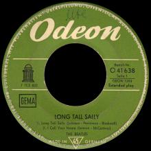 GERMANY 1964 08 OO - THE BEATLES LONG TALL SALLY - SLEEVE 1 - LABEL A AND B GEMA - O 41 638 - GEOW 1293 - pic 3