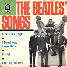 GERMANY 1964 09 OO - THE BEATLES' SONGS - SLEEVE 1 - LABEL 1 - O 41 641 - GEOW 1295 - pic 1