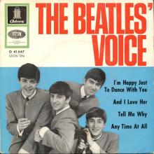 GERMANY 1964 10 OO - THE BEATLES' VOICE - SLEEVE 1 - LABEL A AND B GEMA - O 41 647 - GEOW 1296  - pic 1