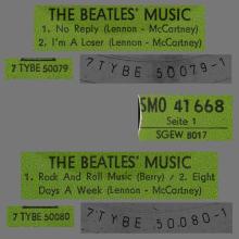 GERMANY 1965 04 OO - THE BEATLES' MUSIC - SLEEVE 1 - LABEL A AND B GEMA - SMO 41 668 - SGEW 8017 - pic 1