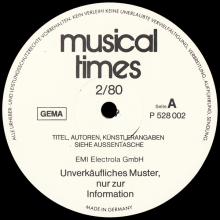 GERMANY 1980 02 00 MUSICAL TIMES - PAUL MCCARTNEY - COMING UP - P 528 002 - 12INCH PROMO - pic 1