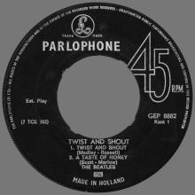 HOLLAND - 1963 07 00 - 2 B - TWIST AND SHOUT - GEP 8882 - pic 3