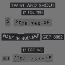 HOLLAND - 1963 07 00 - 2 B - TWIST AND SHOUT - GEP 8882 - pic 2