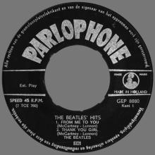 HOLLAND - 1963 09 00 - 1- THE BEATLES' HITS - GEP 8880 - pic 1