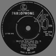HOLLAND - 1965 06 00 - 2 C - BEATLES FOR SALE No 2 - GEP 8939 - pic 1
