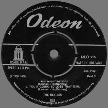 HOLLAND - 1965 09 00 - 1 - LES BEATLES Chansons du film " HELP! " - MEO 116 - pic 1