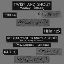 HOLLAND 060 - 061 - 1964 01 00 - TWIST AND SHOUT - DO YOU WANT TO KNOW A SECRET -PARLOPHONE - HHR 125 - pic 5