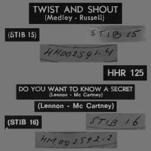 HOLLAND 060 - 061 - 1964 01 00 - TWIST AND SHOUT - DO YOU WANT TO KNOW A SECRET -PARLOPHONE - HHR 125 - pic 6