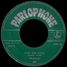 HOLLAND 062 - 1964 01 00 - TWIST AND SHOUT - DO YOU WANT TO KNOW A SECRET -PARLOPHONE - HHR 125 - pic 1