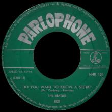 HOLLAND 062 - 1964 01 00 - TWIST AND SHOUT - DO YOU WANT TO KNOW A SECRET -PARLOPHONE - HHR 125 - pic 2