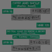 HOLLAND 062 - 1964 01 00 - TWIST AND SHOUT - DO YOU WANT TO KNOW A SECRET -PARLOPHONE - HHR 125 - pic 3
