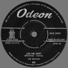 HOLLAND 070 - 1964 01 00 - ASK ME WHY -  MISERY - ODEON - 45-O 29501 - pic 1