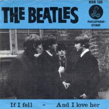 HOLLAND 150 AND 153 - 1964 09 00 - IF I FELL ⁄ AND I LOVE HER - PARLOPHONE - HHR 130 - pic 1