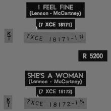 HOLLAND 170 AND 175 - 1964 11 00 - I FEEL FINE ⁄ SHE'S A WOMAN - PARLOPHONE - R 5200 -1 - pic 4
