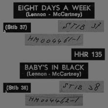 HOLLAND 180 - 1964 12 00 - EIGHT DAYS A WEEK ⁄ BABY'S IN BLACK - PARLOPHONE - HHR 135 - pic 1