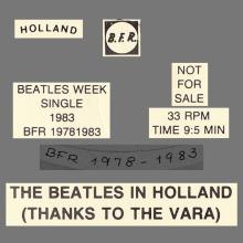 HOLLAND 1983 00 00 - THE BEATLES IN HOLLAND - BFR 19781983 - BLACK VINYL - pic 1