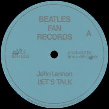 HOLLAND 860 - 1985 00 00 - JOHN LENNON LET'S TALK - APPLE BFR 003 - BLUE VINYL - pic 1