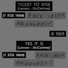 HOLLAND 200 - 1965 03 00 - TICKET TO RIDE ⁄ YES IT IS - PARLOPHONE - R 5265 - pic 2