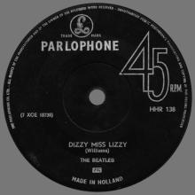 HOLLAND 223 - 1965 09 00 - DIZZY MISS LIZZY ⁄ YESTERDAY - PARLOPHONE - HHR 138 - pic 3
