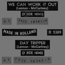 HOLLAND 230 - 1965 11 00 - WE CAN WORK IT OUT ⁄ DAY TRIPPER - PARLOPHONE - R 5389 - pic 2