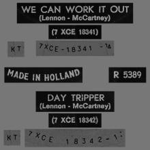 HOLLAND 236 - 1965 11 00 - WE CAN WORK IT OUT ⁄ DAY TRIPPER - PARLOPHONE - R 5389  - pic 1