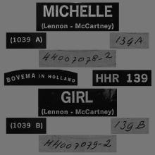 HOLLAND 245 - 1966 01 00 - MICHELLE ⁄ GIRL - PARLOPHONE - HHR 139  - pic 4