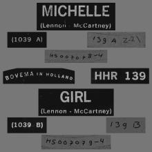 HOLLAND 246 - 1966 01 00 - MICHELLE ⁄ GIRL - PARLOPHONE - HHR 139 - pic 4