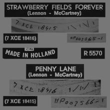 HOLLAND 275 - 1967 01 00 - STRAWBERRY FIELDS FOREVER ⁄ PENNY LANE - PARLOPHONE - R 5570 - pic 1