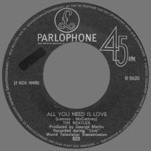 HOLLAND 289 - 1967 06 00 - ALL YOU NEED IS LOVE ⁄ BABY YOU'RE A RICH MAN - PARLOPHONE - R 5620 - pic 1