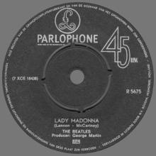 HOLLAND 308 - 1968 02 00 - LADY MADONNA ⁄ THE INNER LIGHT - PARLOPHONE - R 5675 - pic 1