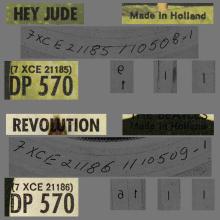 HOLLAND 315 - 1968 08 00 - HEY JUDE ⁄ REVOLUTION - APPLE - DP 570 - pic 2