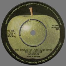 HOLLAND 350 - 1969 05 00 - THE BALLAD OF JOHN AND YOKO ⁄ OLD BROWN SHOE - APPLE - 5C 006.04108 M - pic 1
