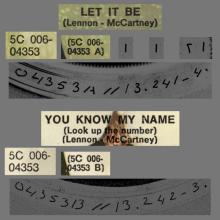 HOLLAND 370 - 1970 02 00 - LET IT BE ⁄ YOU KNOW MY NAME - APPLE - 5C 006-04353 - pic 4