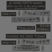 HOLLAND 460 - 1974 02 00 - A HARD DAY'S NIGHT ⁄ THINGS WE SAID TODAY - PARLOPHONE - R 5160 - pic 2