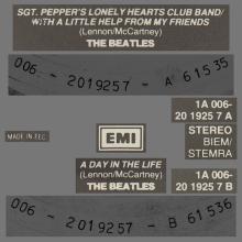 HOLLAND 530 - 1978 09 00 - SGT PEPPER'S LONELY HEARTS CLUB BAND - WITH A LITTLE HELP ⁄ A DAY IN THE LIFE - 1A 006-20 1925 7 - pic 1