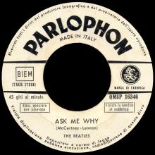 ITALY 1963 11 12 - QMSP 16346 - PLEASE PLEASE ME ⁄ ASK ME WHY - LABEL C  - pic 1
