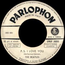 ITALY 1964 01 02 - QMSP 16351 - P.S. I LOVE YOU ⁄ I WANT TO HOLD YOUR HAND - LABEL A - pic 1
