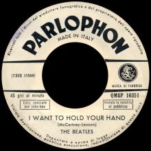 ITALY 1964 01 02 - QMSP 16351 - P.S. I LOVE YOU ⁄ I WANT TO HOLD YOUR HAND - LABEL A - pic 2