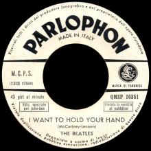 ITALY 1964 01 02 - QMSP 16351 - P.S. I LOVE YOU ⁄ I WANT TO HOLD YOUR HAND - LABEL B - M.C.P.S. - pic 1