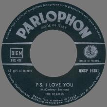 ITALY 1964 01 02 - QMSP 16351 - P.S. I LOVE YOU ⁄ I WANT TO HOLD YOUR HAND - B - LABELS - pic 11