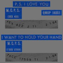 ITALY 1964 01 02 - QMSP 16351 - P.S. I LOVE YOU ⁄ I WANT TO HOLD YOUR HAND - B - LABELS - pic 1