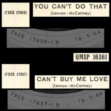 ITALY 1964 05 18 - QMSP 16361 - YOU CAN'T DO THAT ⁄ CAN'T BUY ME LOVE - LABEL A - pic 1
