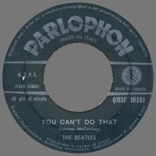 ITALY 1964 05 18 - QMSP 16361 - YOU CAN'T DO THAT ⁄ CAN'T BUY ME LOVE - LABELS - pic 7