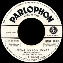 ITALY 1964 06 26 - QMSP 16363 - A HARD DAY'S NIGHT ⁄ THINGS WE SAID TODAY - LABEL B - pic 1
