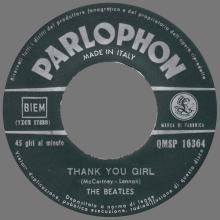 ITALY 1964 07 03 - QMSP 16364 - THANK YOU GIRL ⁄ ALL MY LOVING - B - LABELS - pic 7
